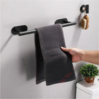 Toilet Towel Paper Holder Adhesive Black Silver Kitchen Roll Paper Stand