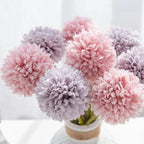 5Pcs Silk Ball Chrysanthemum Wedding Artificial Flower Christmas Decor Vase