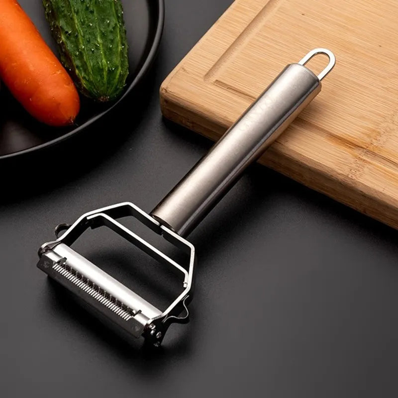 Kitchen Vegetable Peeler Stainless Steel Melon Planer Double-Head Peeler