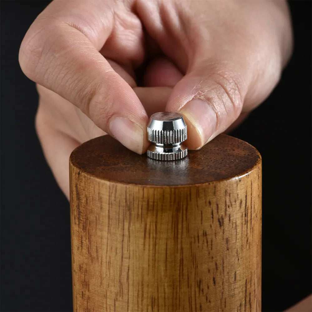 Wooden Pepper Mill Manual Salt Spice Grinder With Adjustable Ceramic Core