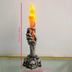 2PCS Halloween LED Candles Skeleton Ghost Hands Yellow Green Light for Party, Home & Haunted House Decor