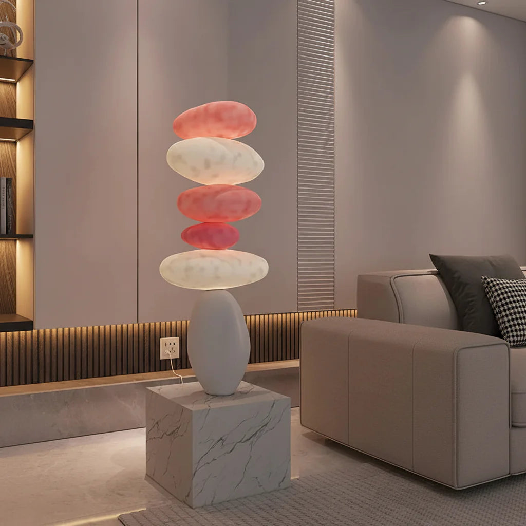 80CM Glowing Stone Creative Home Decor Large Feng Shui Stone Statue