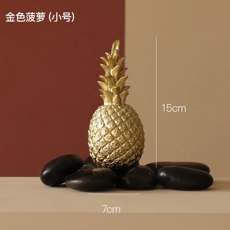 Style Resin Gold Pineapple Home Decor Cabinet Window Display Craft luxurious