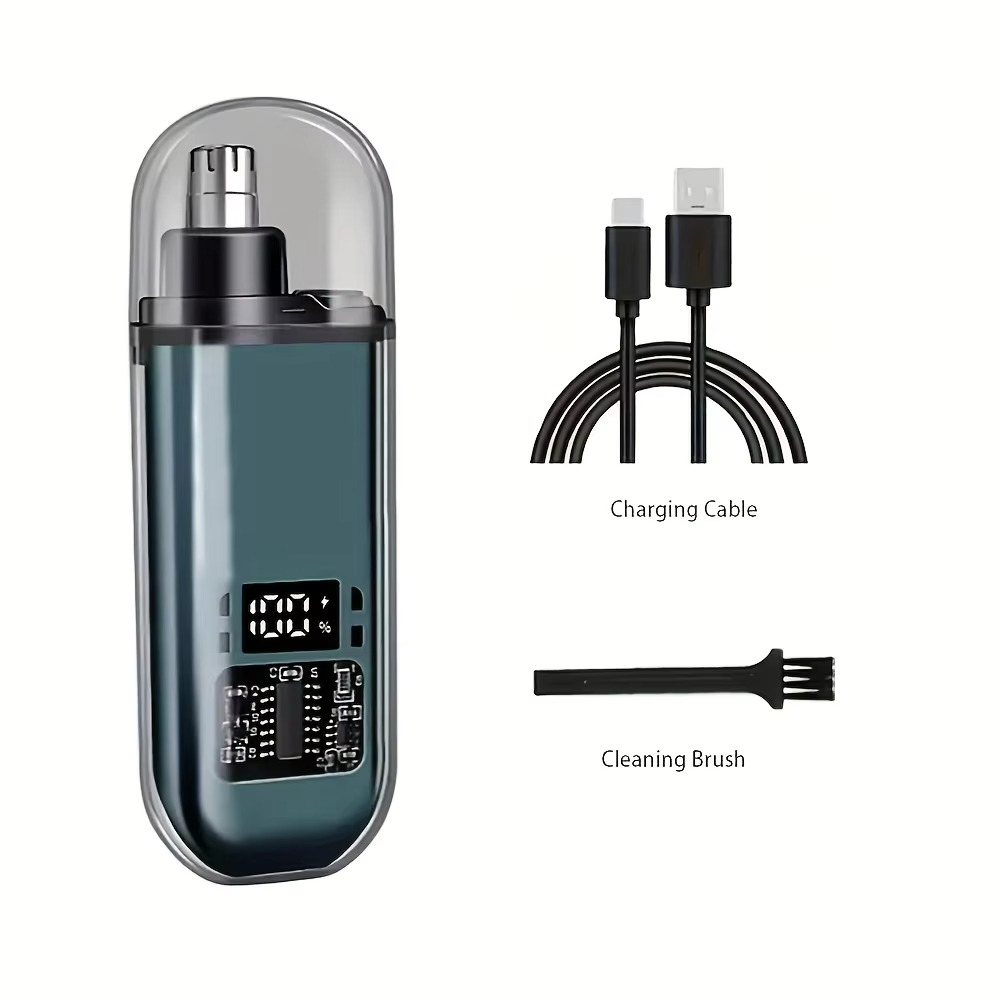 USB Rechargeable Nose Ear Hair Trimmer Portable Electric Grooming Clipper Men