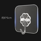 Transparent Stainless Steel Strong Self Adhesive Hooks Key Storage Hanger