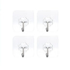Transparent Stainless Steel Strong Self Adhesive Hooks Key Storage Hanger