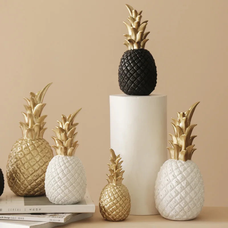 Style Resin Gold Pineapple Home Decor Cabinet Window Display Craft luxurious