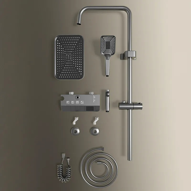 Bathroom Shower Full Set Black White Gray Bathtub Shower System