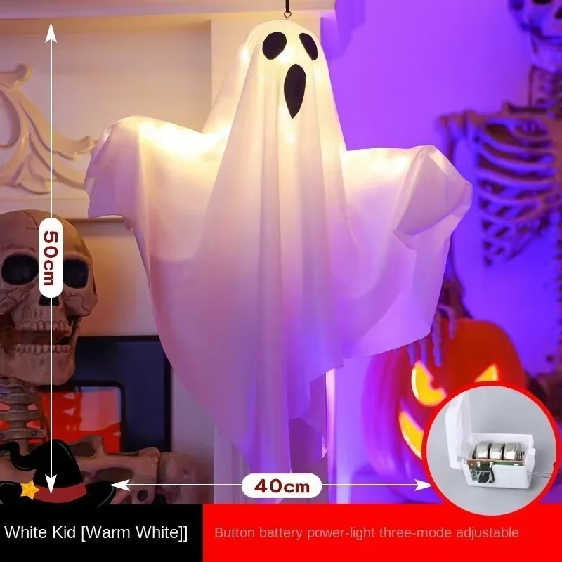 Halloween Glowing Ghost Light Outdoor Decor Garden Prop Party Home Hanging Decor