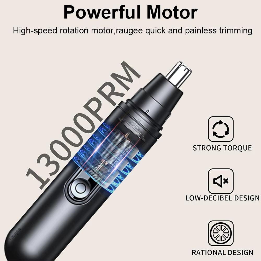 Rechargeable Electric Nose Hair Trimmer Ear & Eyebrow Clipper Portable USB Mini