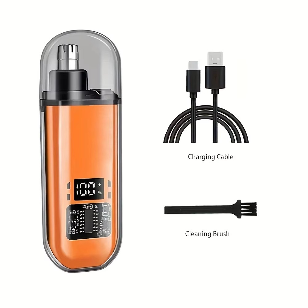 USB Rechargeable Nose Ear Hair Trimmer Portable Electric Grooming Clipper Men