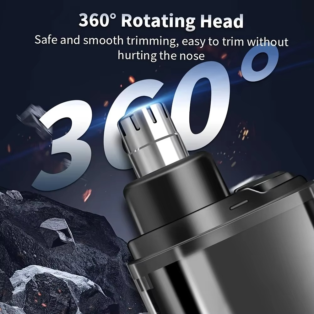 USB Rechargeable Nose Ear Hair Trimmer Portable Electric Grooming Clipper Men