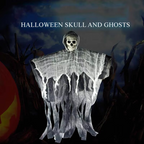Halloween Hanging Ghost Realistic Scary Skeleton Grim Reaper Haunted House Decoration