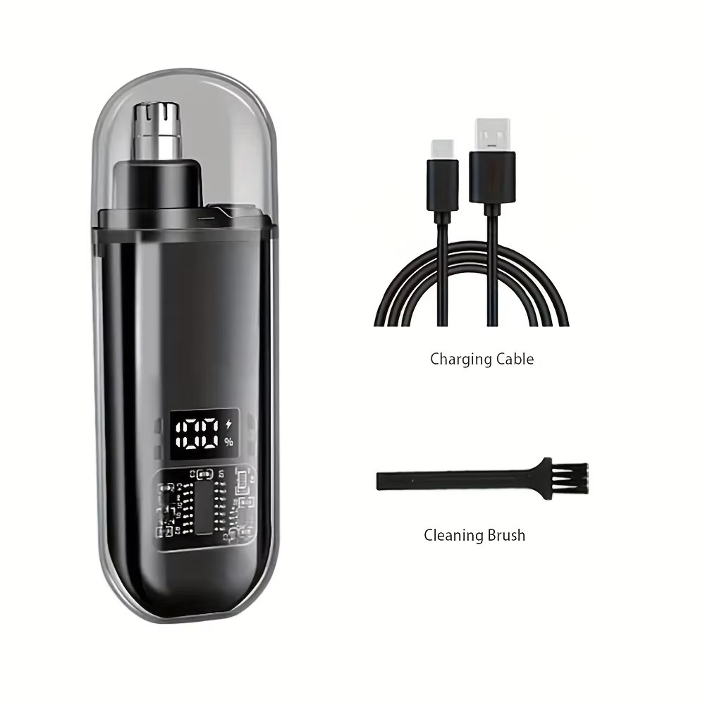 USB Rechargeable Nose Ear Hair Trimmer Portable Electric Grooming Clipper Men