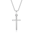 Christian Jesus Cross Necklace Gold Silver Color Long Chain Pendant Men Women