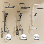Bathroom Shower Full Set Black White Gray Bathtub Shower System